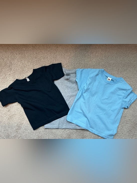 Gildan Other - Lot of Kids Short Sleeve Tee Trio - Black, Light Blue, Heather Gray